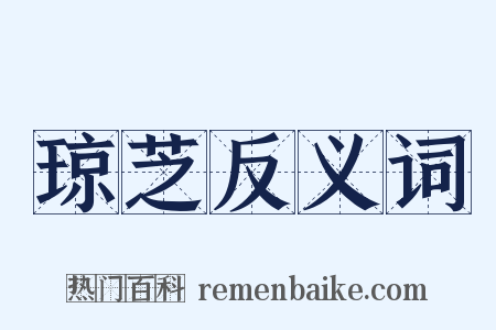 琼芝反义词是什么意思的图片